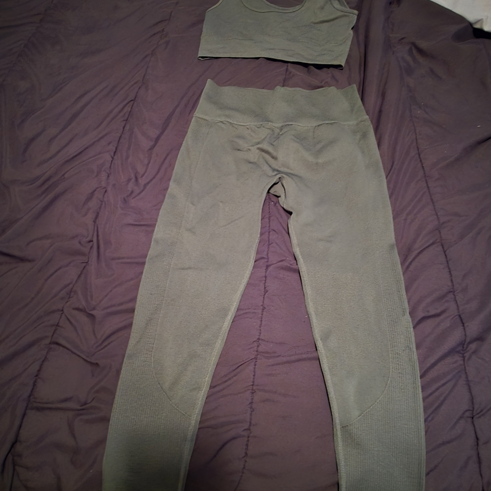 Olive Green Women's Activewear Set